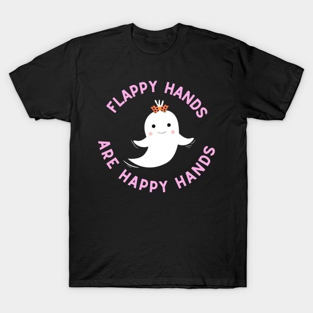 flappy hands are happy hands ghost T-Shirt by goblinbabe